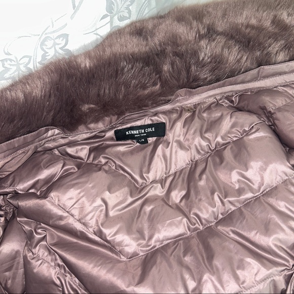 Kenneth Cole Champagne Mauve Fur Trim ZipUp Jacket - Picture 10 of 13